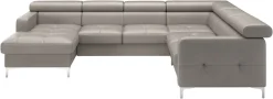 COTTA Wohnlandschaft »Sammy U-Form, B: 304 cm« Kopfteilverstellung, optional Schlaffunktion & Bettkasten
