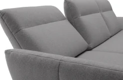 Creation BY ROLF BENZ Ecksofa »CR.460 Design-Sofa, verstellbare Rückenlehne, L-Form« Sockel in Eiche, Winkelfüße in Umbragrau, Breite 318 cm