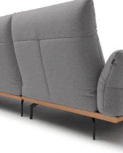 Creation BY ROLF BENZ Ecksofa »CR.460 Design-Sofa, verstellbare Rückenlehne, L-Form« Sockel in Eiche, Winkelfüße in Umbragrau, Breite 318 cm