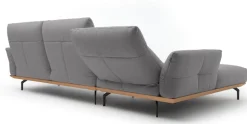 Creation BY ROLF BENZ Ecksofa »CR.460 Design-Sofa, verstellbare Rückenlehne, L-Form« Sockel in Eiche, Winkelfüße in Umbragrau, Breite 318 cm