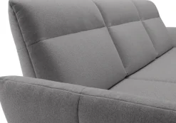 Creation BY ROLF BENZ Ecksofa »CR.460 Design-Sofa, verstellbare Rückenlehne, L-Form« Sockel in Eiche, Winkelfüße in Umbragrau, Breite 318 cm