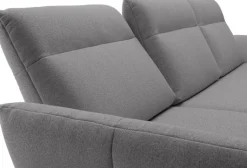Creation BY ROLF BENZ Ecksofa »CR.460 Design-Sofa, verstellbare Rückenlehne, L-Form« Sockel in Eiche, Winkelfüße in Umbragrau, Breite 318 cm