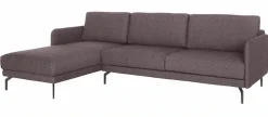 Creation BY ROLF BENZ Ecksofa »CR.450, Designecksofa, Polsterecke, L-Form« Armlehne sehr schmal, Breite 234 cm, Alugussfüße in umbragrau