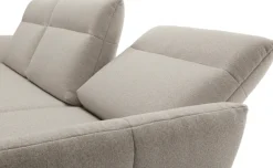 Creation BY ROLF BENZ Ecksofa »CR.460 Design-Sofa der Extraklasse, verstellbare Rückenlehne, L-Form« Sockel in Nussbaum, Winkelfüße in Umbragrau, Breite 318 cm