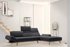 Creation BY ROLF BENZ Ecksofa »CR.420, Designecksofa, L-Form« in 2 Qualitäten, Holzrahmen in Eiche Natur oder Nußbaum, Breite 293 cm