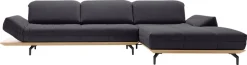 Creation BY ROLF BENZ Ecksofa »CR.420, Designecksofa, L-Form« in 2 Qualitäten, Holzrahmen in Eiche Natur oder Nußbaum, Breite 293 cm