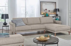 Creation BY ROLF BENZ Ecksofa »CR.450, Designecksofa, Polsterecke, L-Form, 282/178 cm (B/T)« abgerundete Armlehne Schnecke, modern Landhaus, Leder oder Chenille