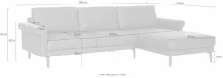 Creation BY ROLF BENZ Ecksofa »CR.450, Designecksofa, Polsterecke, L-Form, 282/178 cm (B/T)« abgerundete Armlehne Schnecke, modern Landhaus, Leder oder Chenille