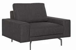 Creation BY ROLF BENZ Sessel »CR.450, Designsessel, Loungesessel« Armlehne breit niedrig, Alugussfüße in umbragrau, Breite 120 cm