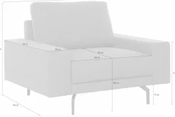Creation BY ROLF BENZ Sessel »CR.450, Designsessel, Loungesessel« Armlehne breit niedrig, Alugussfüße in umbragrau, Breite 120 cm