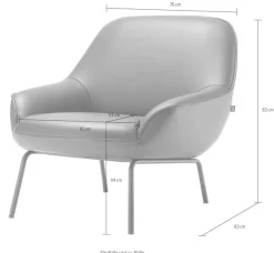Creation BY ROLF BENZ Sessel »Designsessel CR.482 in hochwertiger Detailverarbeitung, Breite 76cm« und tollem Sitzkomfort