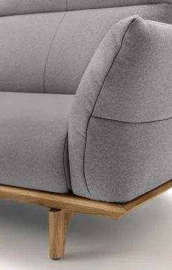 Creation BY ROLF BENZ 3-Sitzer »CR.460 Designsofa mit erstklassigem Sitzkomfort« Sockel in Nussbaum, Füße Nussbaum, Breite 208 cm