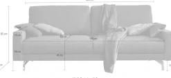 Creation BY ROLF BENZ 2,5-Sitzer »CR.450, Designsofa, Loungesofa« Armlehne niedrig, Fuß chromfarben glänzend, Breite 184 cm