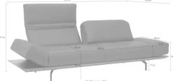 Creation BY ROLF BENZ 4-Sitzer »CR.420, Designsofa, Loungesofa« in 2 Qualitäten, Holzrahmen in Eiche Natur oder Nußbaum, Breite 252 cm