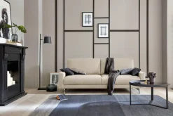 Creation BY ROLF BENZ 2-Sitzer »CR.450, Designsofa, Loungesofa, bequem und elegant« Armlehne niedrig, Fuß chromfarben glänzend, Breite 164 cm