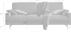 Creation BY ROLF BENZ 2-Sitzer »CR.450, Designsofa, Loungesofa, bequem und elegant« Armlehne niedrig, Fuß chromfarben glänzend, Breite 164 cm