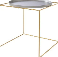 Creativ deco Beistelltisch Set, 2 Stk. tlg. im 2er Set, im Nesting-Design, aus Metall, Höhe ca. 47 und 42 cm