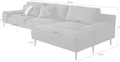 designwerk Ecksofa »Forma L-Form, zeitloses Designsofa mit aktuellem Fuß« in hochwertiger Verarbeitung & tollem Sitzkomfort
