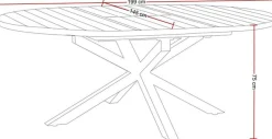 Destiny Esstisch »ARONA« Ø145/ (oval 199x145)x75cm, Aluminium