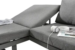 Destiny Gartenlounge-Set »SEA POINT Multifunkt.-Loungeset anthrazit, Tisch: 110x58x45/68cm« Set, 15 Stk. tlg. Aluminium