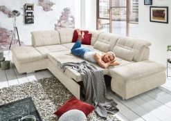 Die PlanBar Ecksofa »MP-IN17004 L-Form, Breite 323 cm, mit Kaltschaum-Polsterung« inkl. Sitztiefenverstellung, wahlweise weitere Funktionen