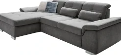 Die PlanBar Ecksofa »MP-IN16037 L-Form, Breite 289 cm, mit Federkern-Polsterung« mit Sitztiefenverstellung & Zierkissen
