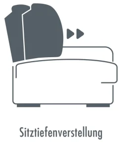 Die PlanBar Ecksofa »MP-IN16037 L-Form, Breite 289 cm, mit Federkern-Polsterung« mit Sitztiefenverstellung & Zierkissen