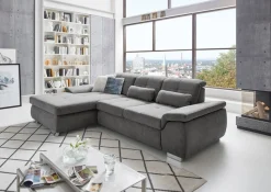 Die PlanBar Ecksofa »MP-IN16037 L-Form, Breite 289 cm, mit Federkern-Polsterung« mit Sitztiefenverstellung & Zierkissen