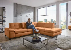 Die PlanBar Ecksofa »MP-IN18012 L-Form mit Kaltschaum-Polsterung« Sitztiefenverstellung, optional Kopfteilverstellung & Schlaffunktion