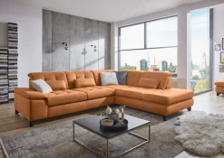Die PlanBar Ecksofa »MP-IN18012 L-Form mit Kaltschaum-Polsterung« Sitztiefenverstellung, optional Kopfteilverstellung & Schlaffunktion