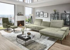 Die PlanBar Ecksofa »MP-IN20126 L-Form mit Kaltschaum-Polsterung« mit Kopfteilverstellung, optional Sitztiefen- & Armteilverstellung