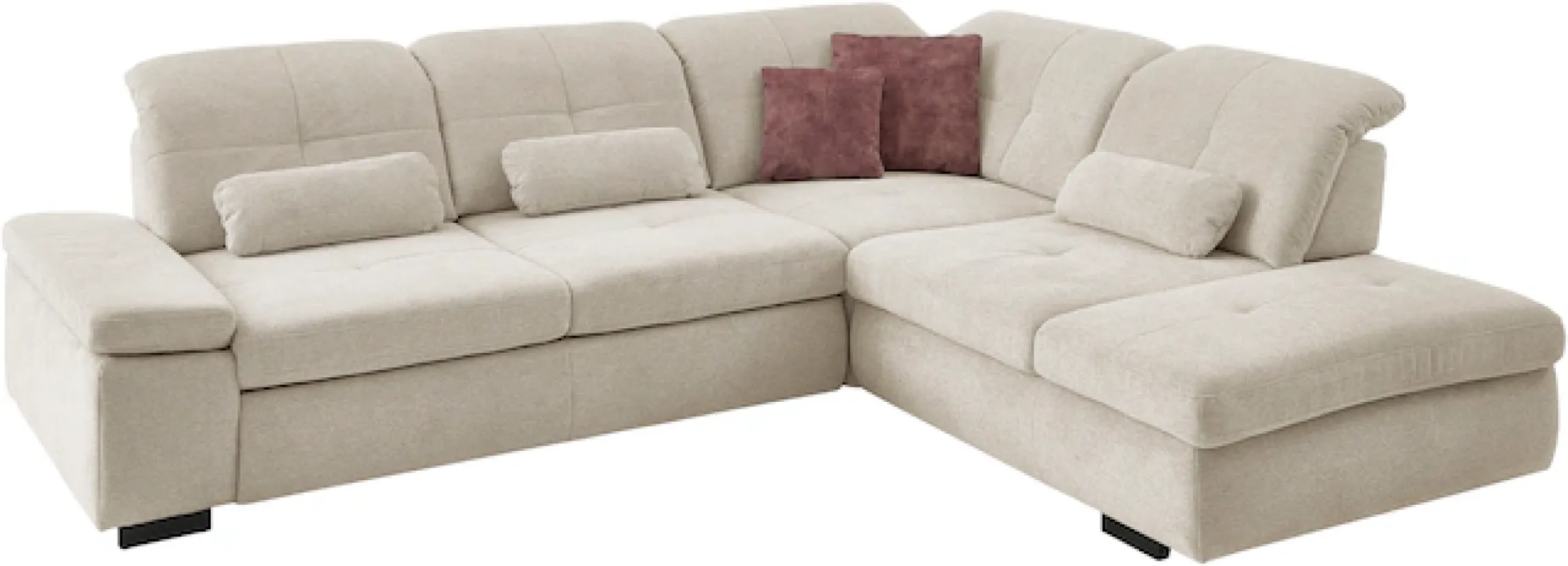 Die PlanBar Ecksofa »MP-IN16012 L-Form Kaltschaum-Polsterung« inkl. Sitztiefenverstellung, optional mit Funktionen