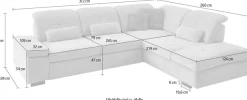Die PlanBar Ecksofa »MP-IN16012 L-Form Kaltschaum-Polsterung« inkl. Sitztiefenverstellung, optional mit Funktionen