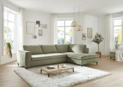 Die PlanBar Ecksofa »MP-IN24153, L-Form, Breite 289 cm« wahlweise mit Schlaffunktion und verstellbaren Kopfstützen