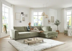 Die PlanBar Ecksofa »MP-IN24153, L-Form, Breite 289 cm« wahlweise mit Schlaffunktion und verstellbaren Kopfstützen