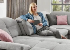 Die PlanBar Ecksofa »MP-IN16012 U-Form, mit Federkern-Polsterung« inkl. Sitztiefenverstellung wahlweise mit weiteren Funktionen