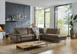 Die PlanBar Ecksofa »PN-EM20091, L-Form, Breite 297 cm« inkl. Kopfteilverstellung, optional elektr. Relaxfunktion u. Stauraum