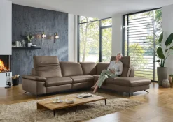 Die PlanBar Ecksofa »PN-EM20091, L-Form, Breite 297 cm« inkl. Kopfteilverstellung, optional elektr. Relaxfunktion u. Stauraum