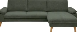 Die PlanBar Ecksofa »PP-LA24075 L-Form, Breite 286 cm« opt. mit Kopfstützen, Schlaffunktion, mot. Ottomane, Sitztiefenverst.