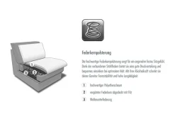 Die PlanBar Ecksofa »PP-LA24075 L-Form, Breite 286 cm« opt. mit Kopfstützen, Schlaffunktion, mot. Ottomane, Sitztiefenverst.