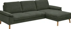 Die PlanBar Ecksofa »PP-LA24075 L-Form, Breite 286 cm« opt. mit Kopfstützen, Schlaffunktion, mot. Ottomane, Sitztiefenverst.