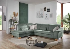 Die PlanBar Ecksofa »PP-LA23145 L-Form« inkl. Kopfpolsterverstellung, Federkernpolsterung