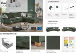 Die PlanBar Ecksofa »PP-LA23145 L-Form« inkl. Kopfpolsterverstellung, Federkernpolsterung