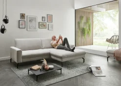 Die PlanBar Ecksofa »ZE-EM20028 L-Form, Breite 248 cm« wahlweise mit Kopfstützen und Sitztiefenverstellung