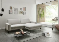 Die PlanBar Ecksofa »ZE-EM20028 L-Form, Breite 248 cm« wahlweise mit Kopfstützen und Sitztiefenverstellung