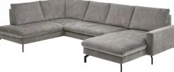 Die PlanBar Wohnlandschaft »ZE-EM20028 U-Form, Breite 332 cm« wahlweise mit Kopfstützen und Sitztiefenverstellung