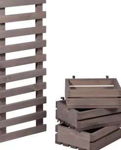 dobar Wandregal flexibles 3-stufiges Wandregal, grau