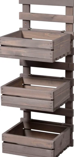 dobar Wandregal flexibles 3-stufiges Wandregal, grau