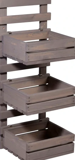 dobar Wandregal flexibles 3-stufiges Wandregal, grau