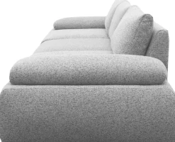 DOMO collection Big-Sofa »Évora Megasofa Breite 324 cm« Federkern, inkl. Armlehnenverstellung, Struktur grob, silber